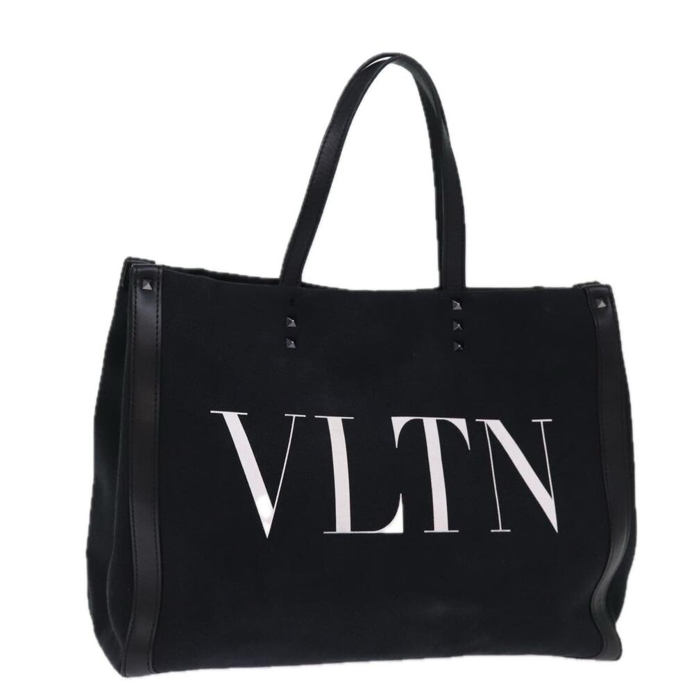 VALENTINO Tote Bag Canvas Black
